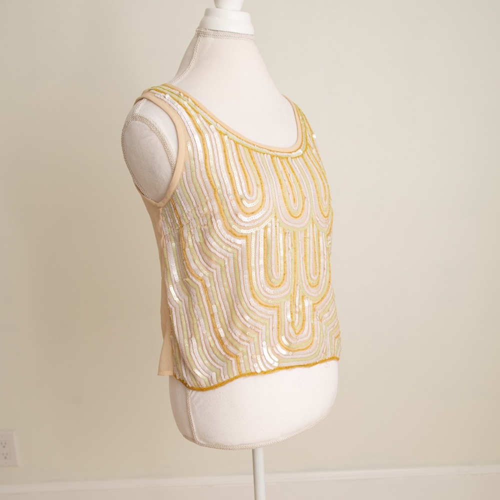 NWT Sequined Sheer Tank
